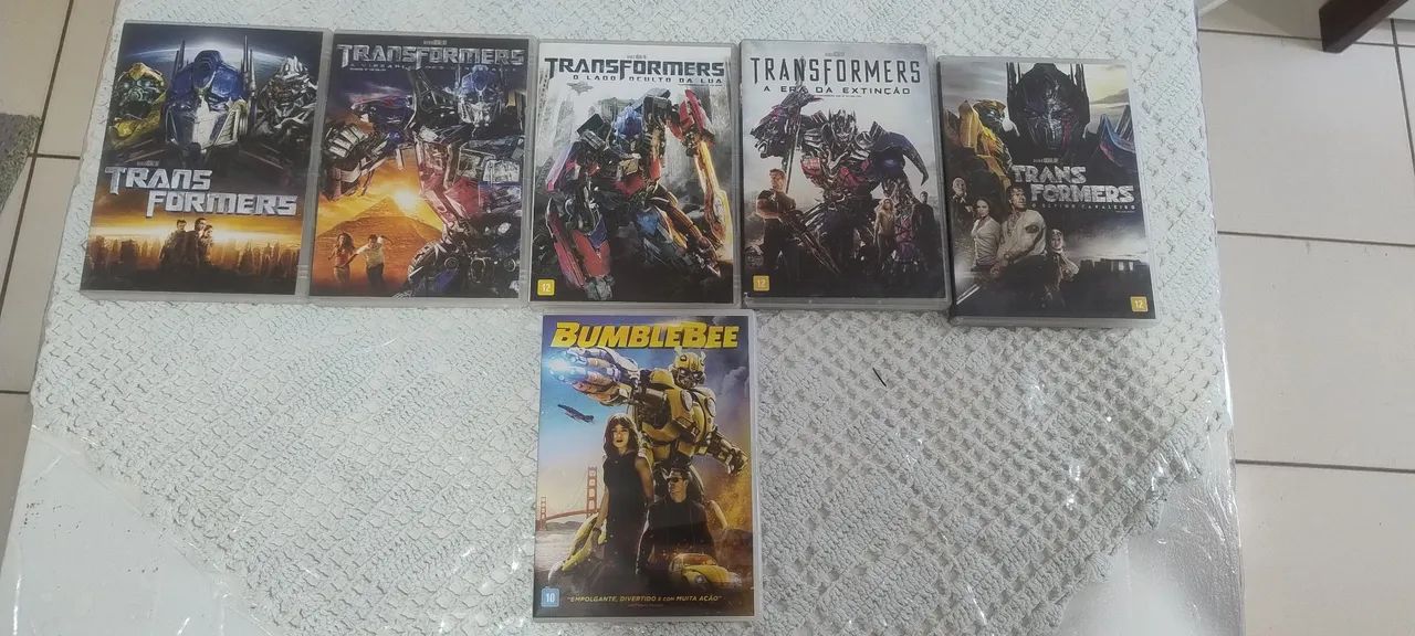 Coleção disco DVD Transformers bayverse + Bumblebee 