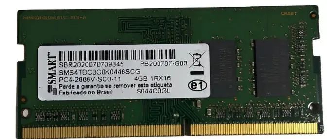 MEMÓRIA 4GB DDR4 MARCA SMART PC4-2666 SMS4TDC3C0K0446SCG - SEMINOVA