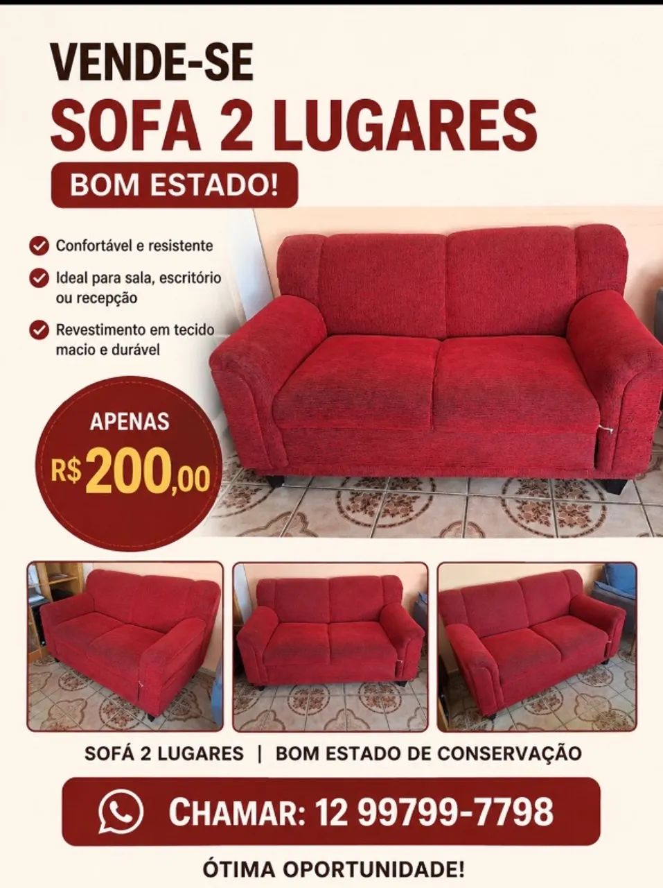 Sofá 2 lugares 