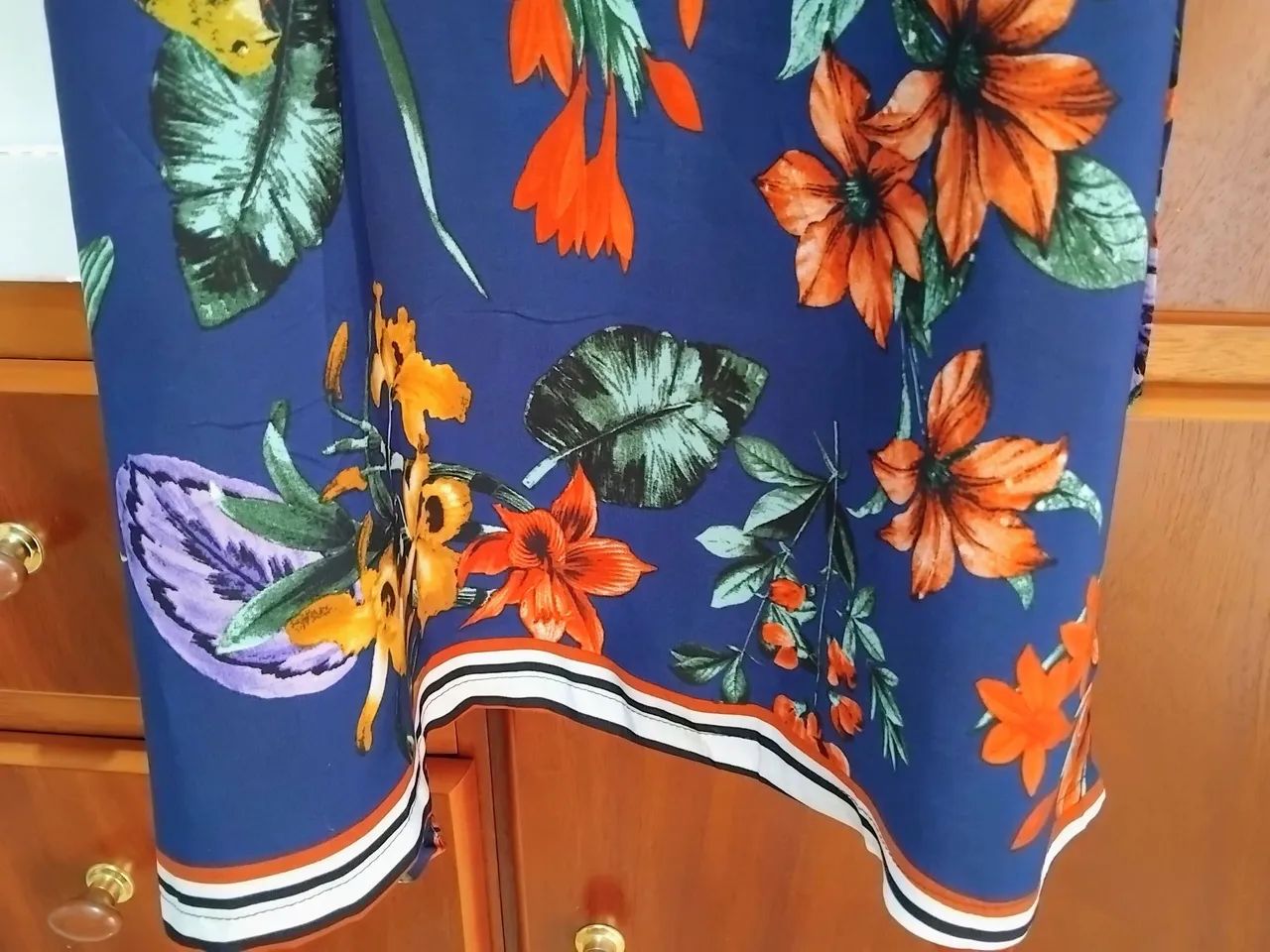 Vestido de alça longo estampado tamanho M/G - Foto 4