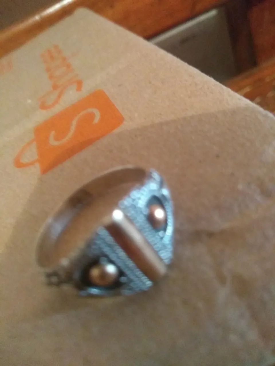 Anel de prata 925 com detalhes em ouro 18k