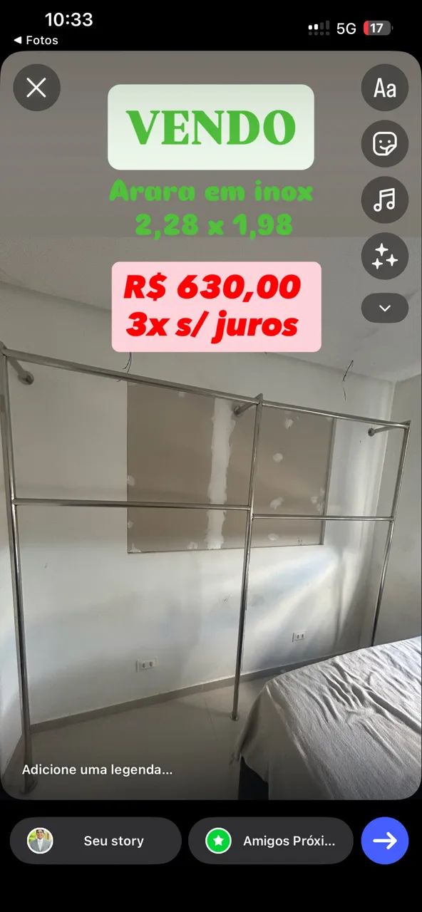 Arara em inox 