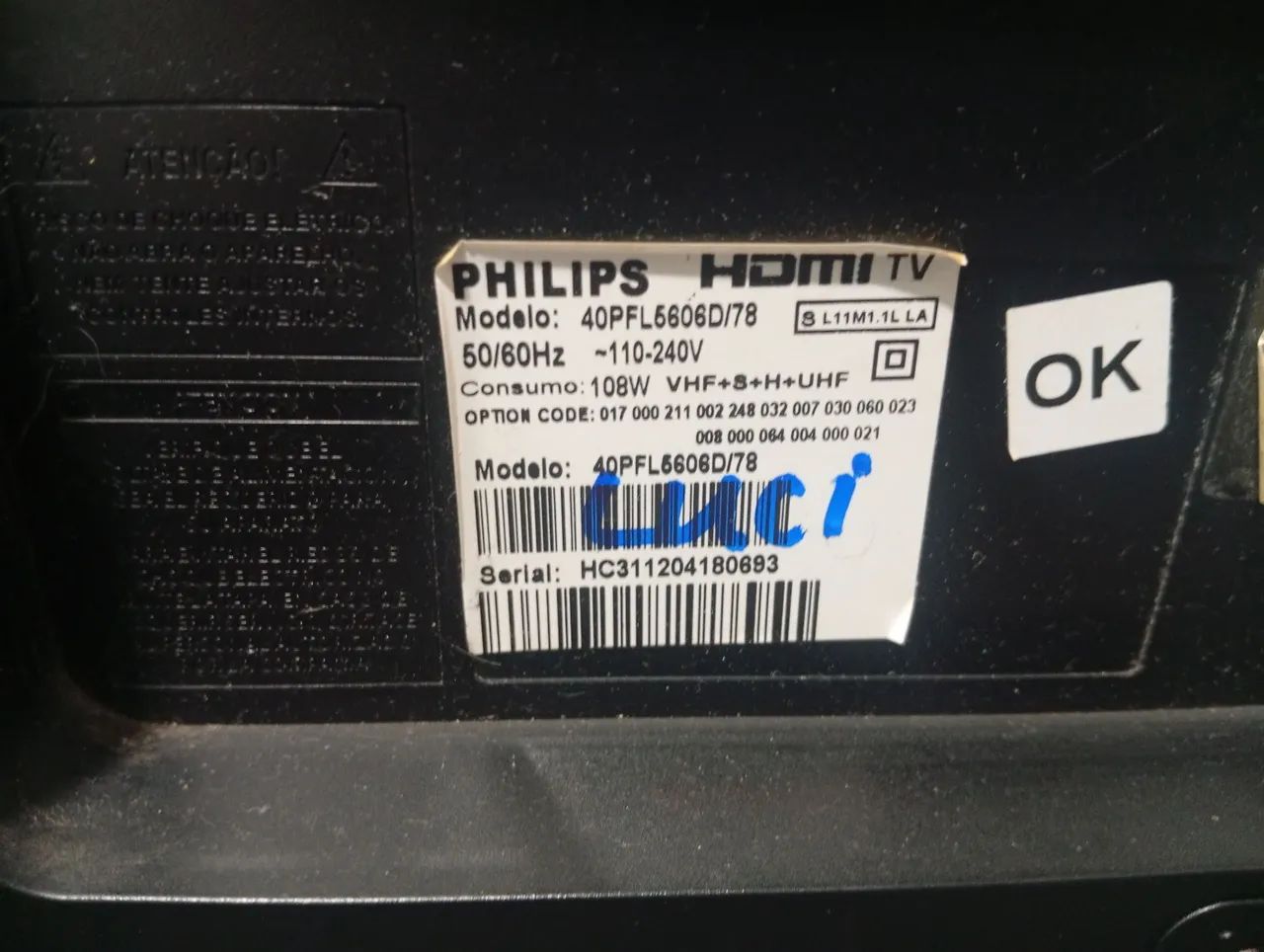 TV LED Philips 40 Polegadas Full HD - Funcionando Perfeitamente! - Foto 4