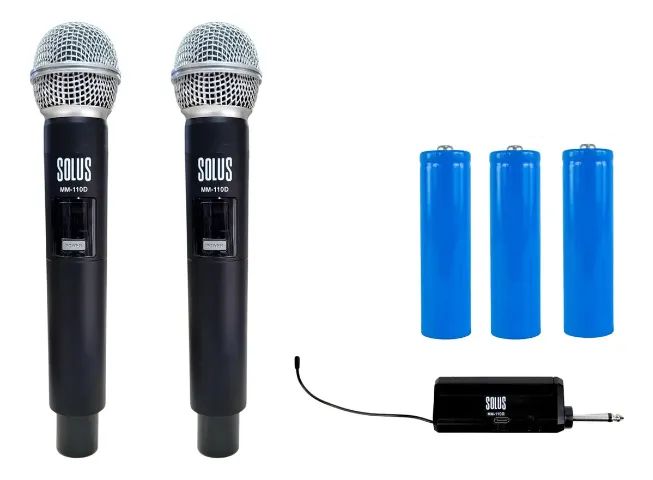 Microfone Sem Fio (2-m) Solus Mm-110d 