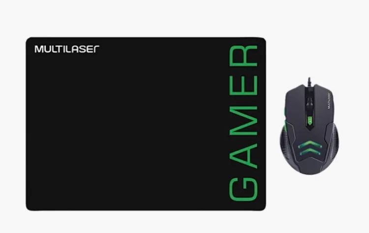  Mouse Gamer 3200 dpi Multilaser MO273 + mousepad + Teclado - Foto 3