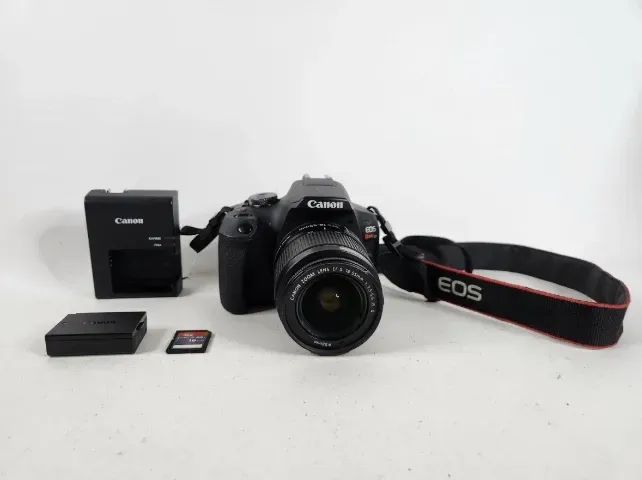 Vendo Câmera Canon EOS Rebel T7 com Lente 18-55mm IS, Nota Fiscal e Pouquíssimo Uso - Foto 3