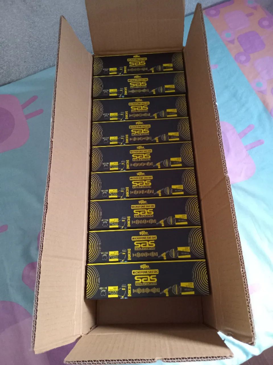 Lote de 9 Microfones Santo Ângelo SAS58c