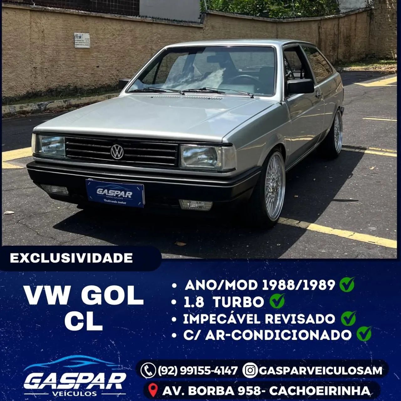 Volkswagen Gol CLI / CL 1.8 (álcool) 1989