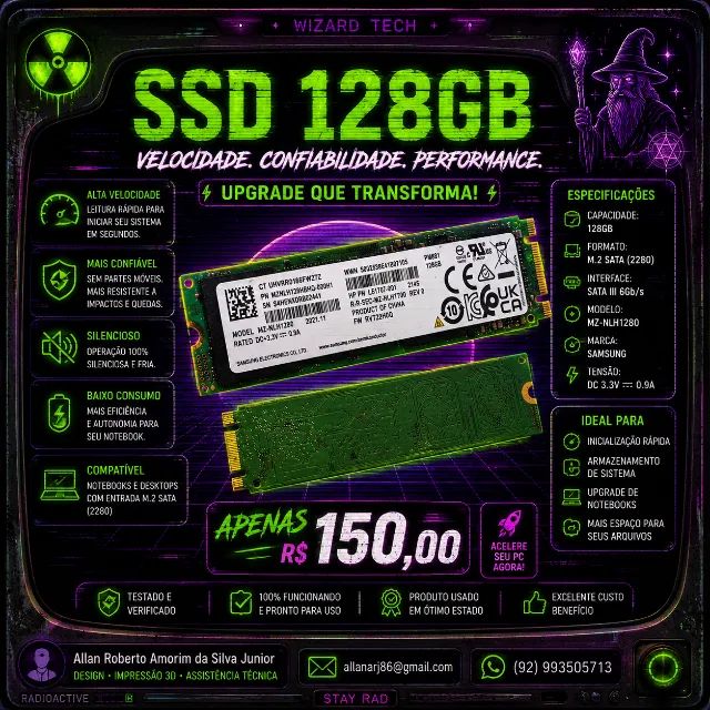 SSD 128GB PARA NOTEBOOK