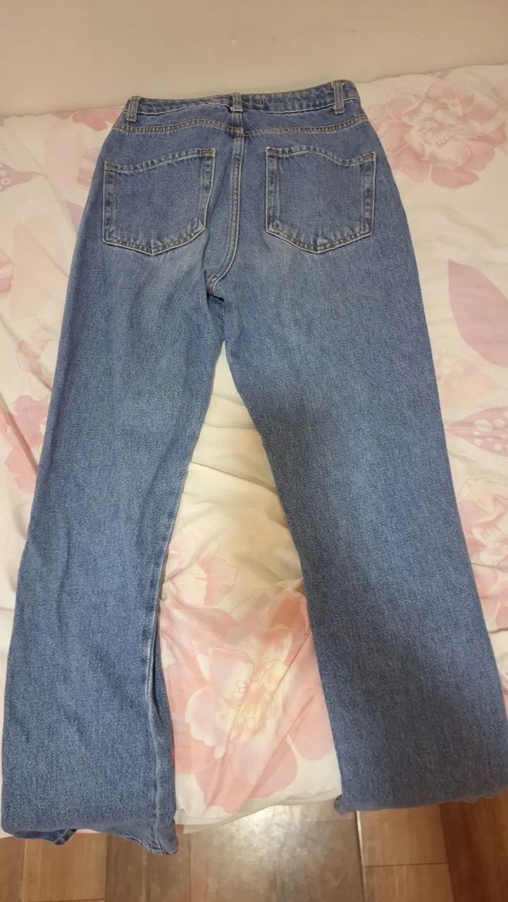 calça jeans mom 34 usada - Foto 2