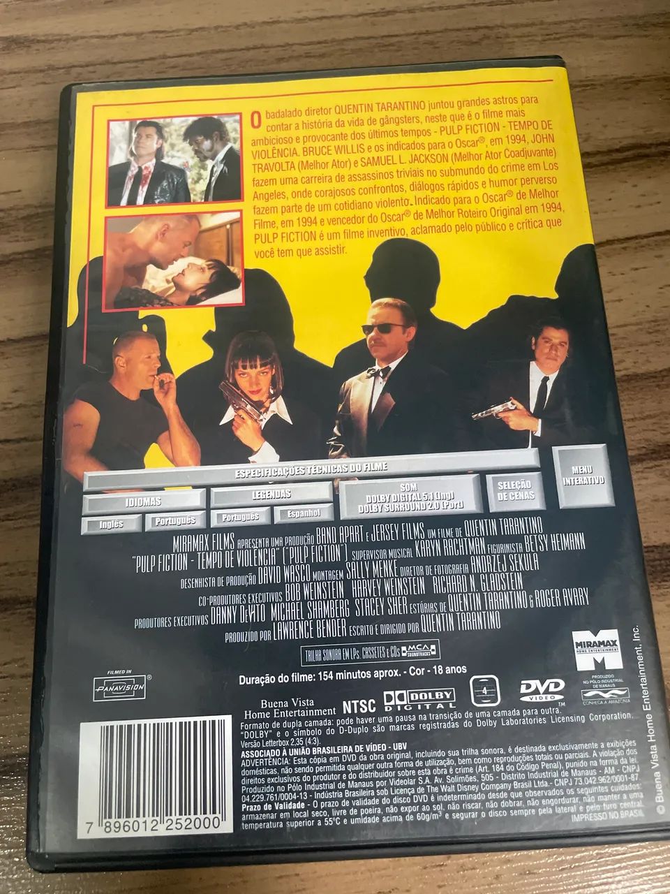DVD Pulp Fiction - Tempo de Violência - Quentin Tarantino - Original - Foto 5