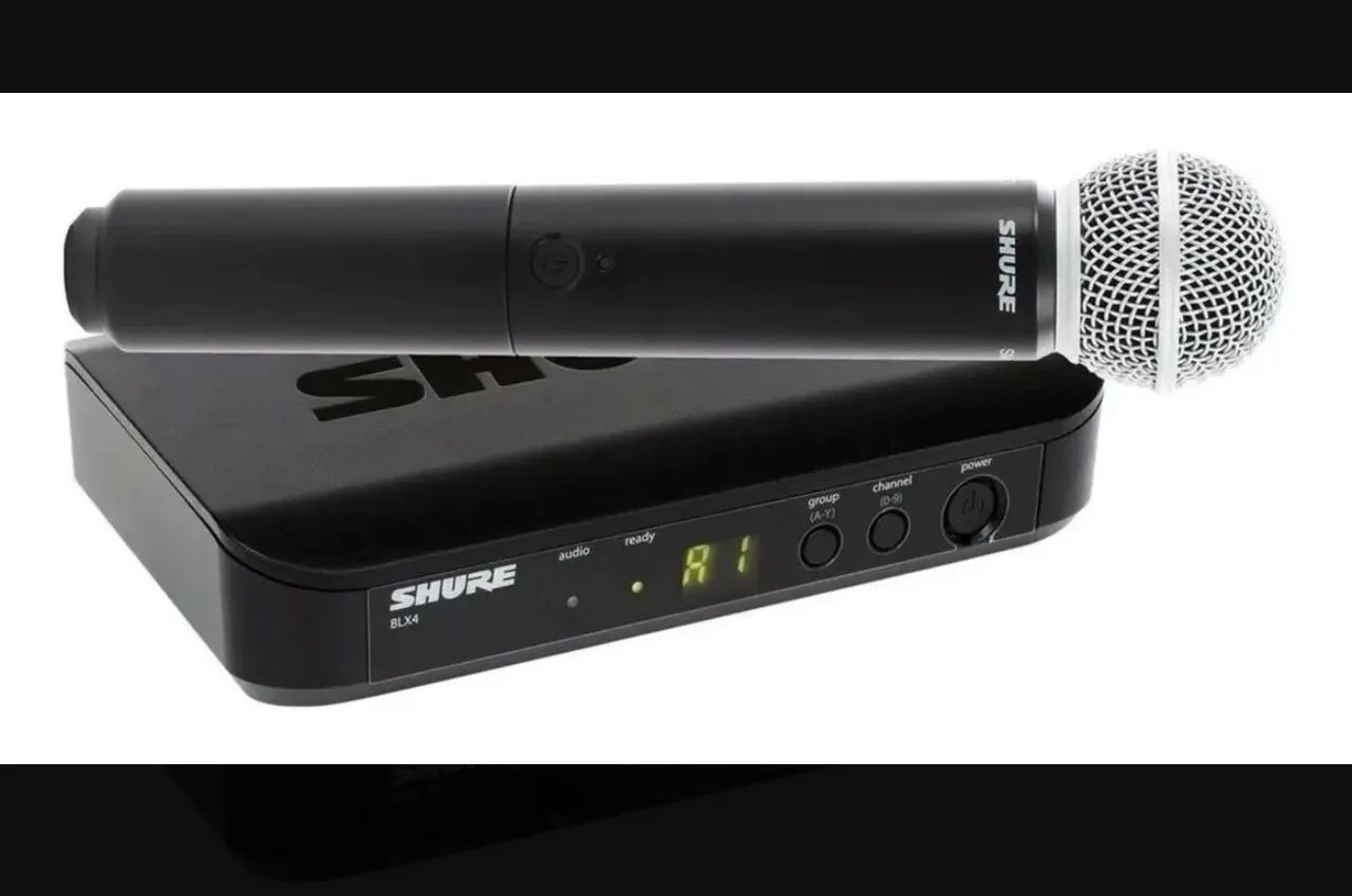 Microfone De Mão Sem Fio Shure BLX24/PG58