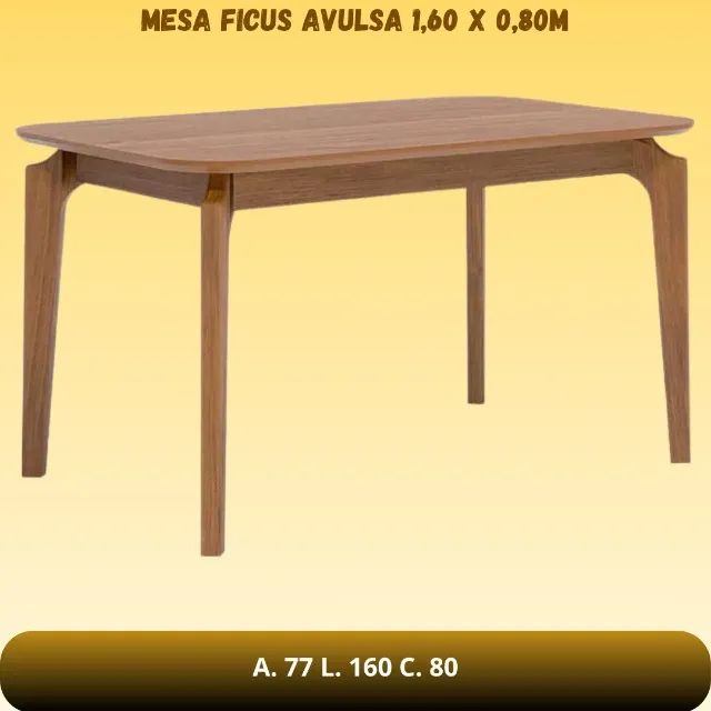 Mesa de jantar avulsa 1.60x90