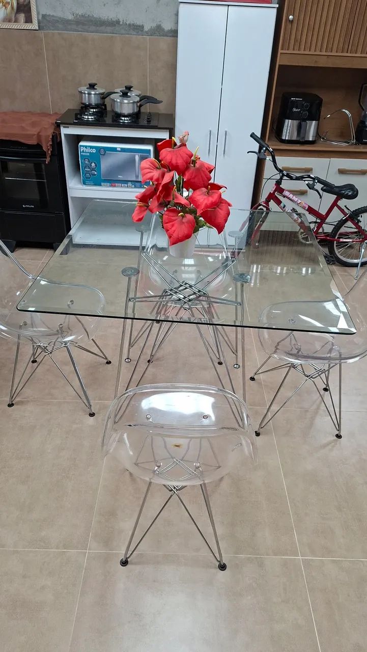 Mesa de Tampo de Vidro  - Foto 2