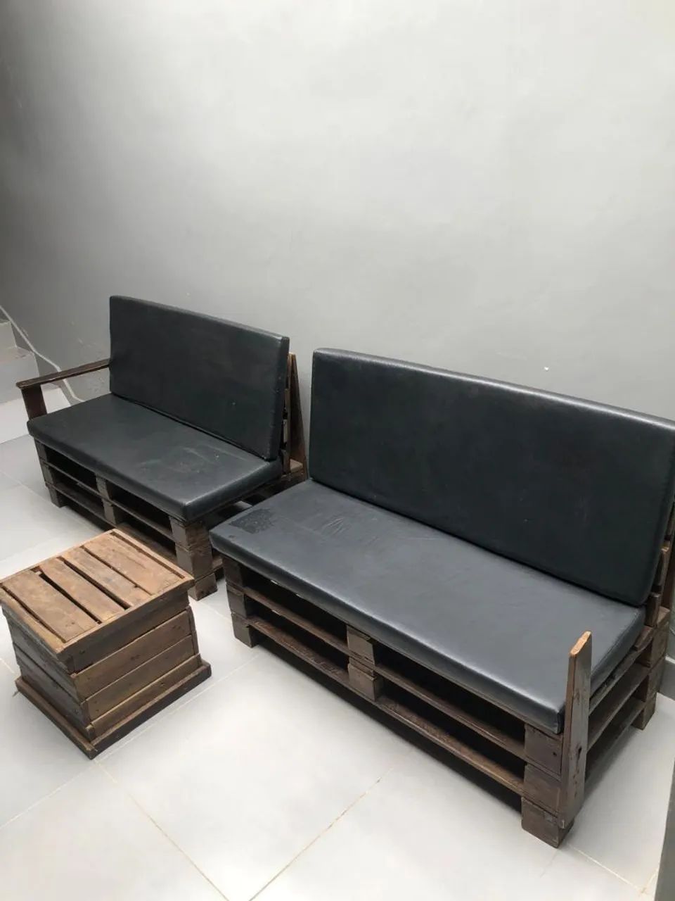 Conjunto de sofás estilo pallet - completo - Foto 2