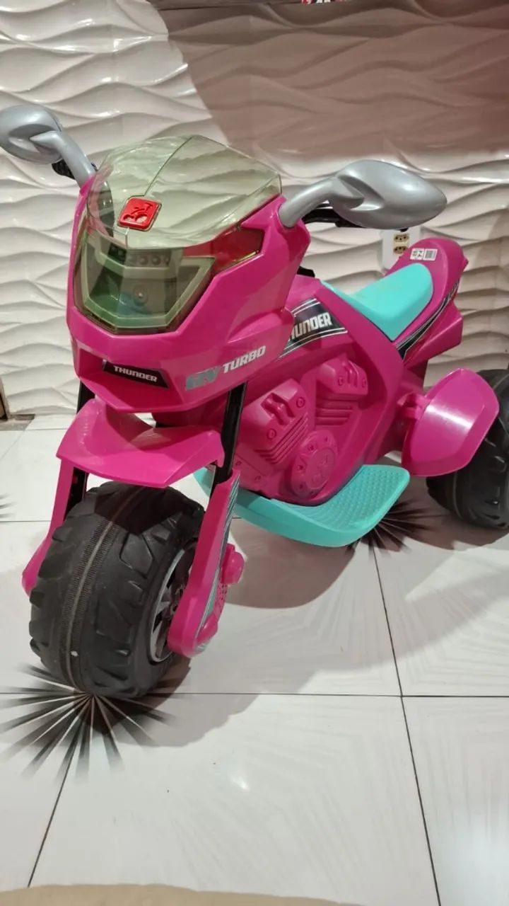 Moto elétrica 12v Rosa - Foto 3
