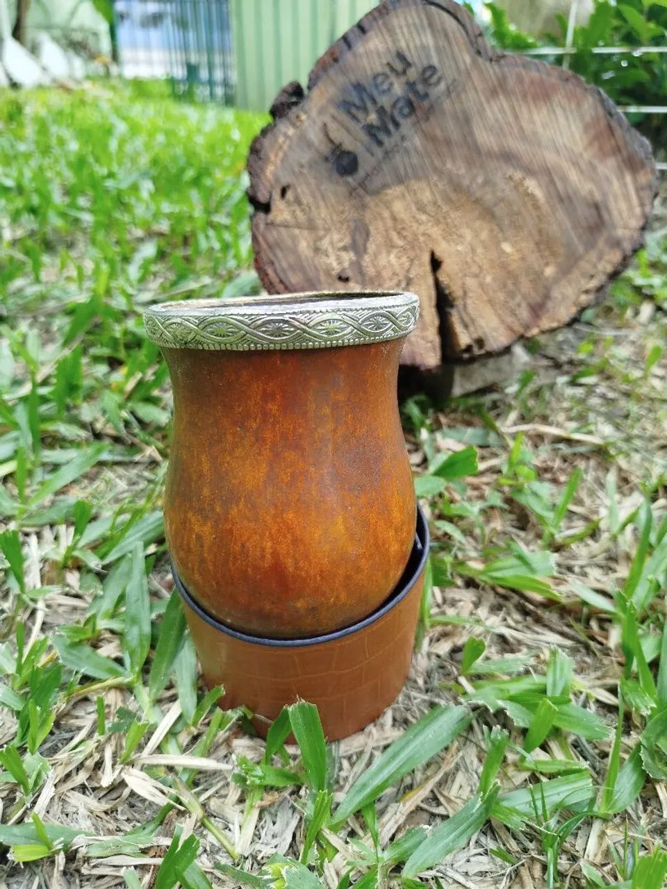 Cuia de Chimarrão Premium com virola e bocal em alpaca  - Foto 3