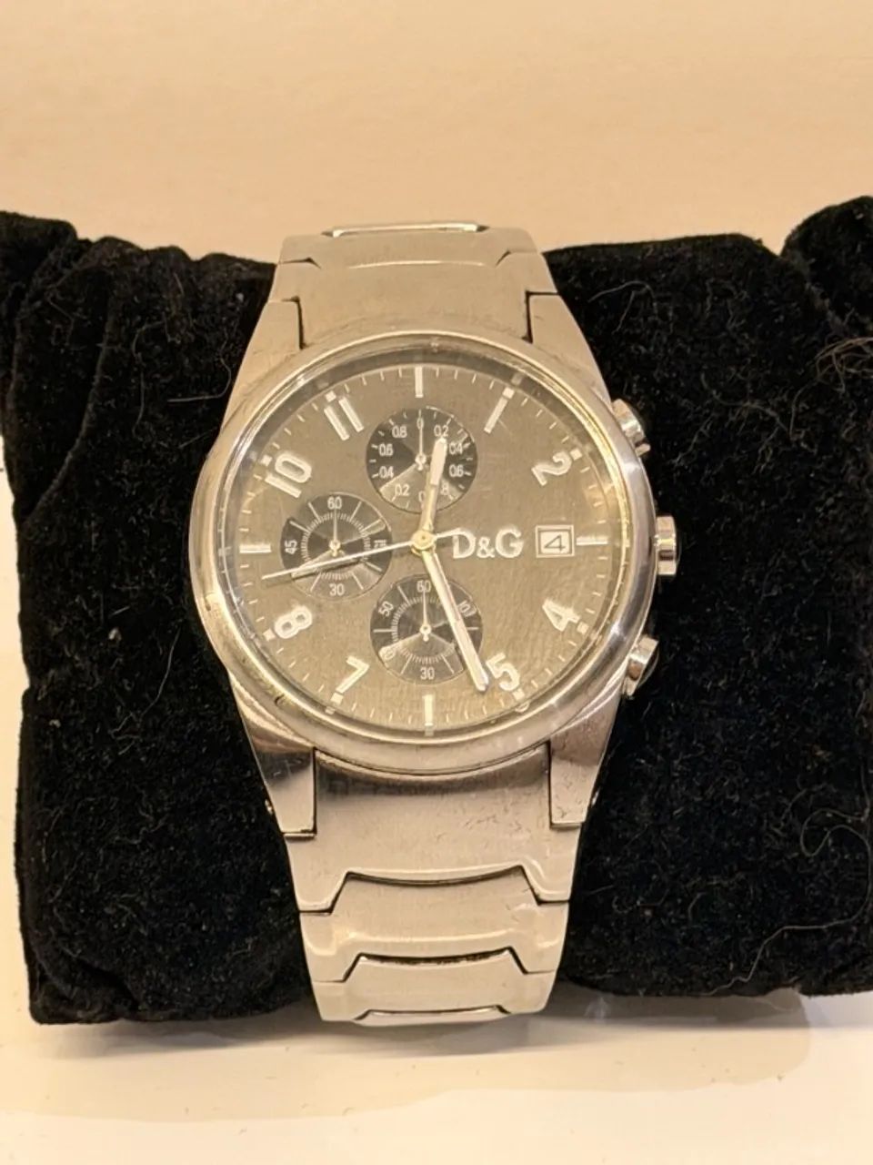 Relógio D&G Dolce & Gabbana Time Cronógrafo Aço Inox Original