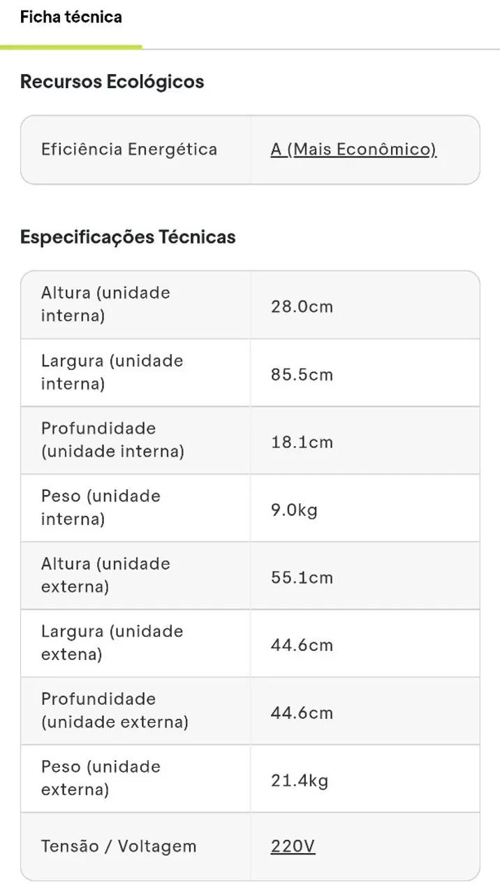 Ar condicionado Split Electrolux EcoTurbo 9000 BTUs 220v  - Foto 4