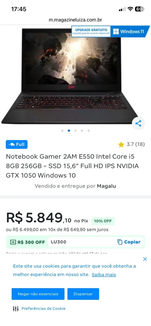 Vendo Notebook Gamer  - Foto 2