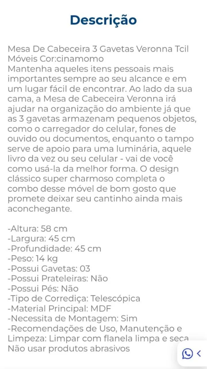 Vendo criado de mesa com 3 gavetas  - Foto 3
