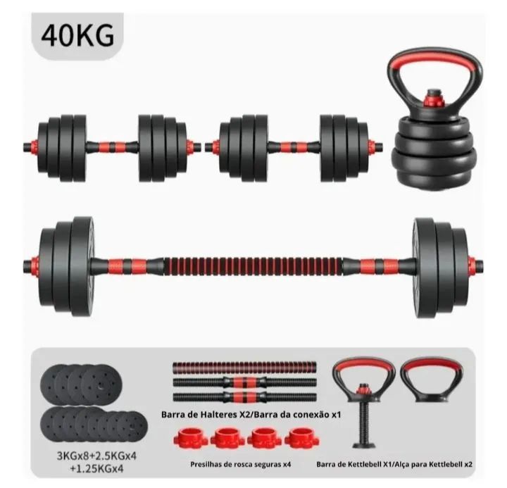 Kit musculação 40kg - Foto 3
