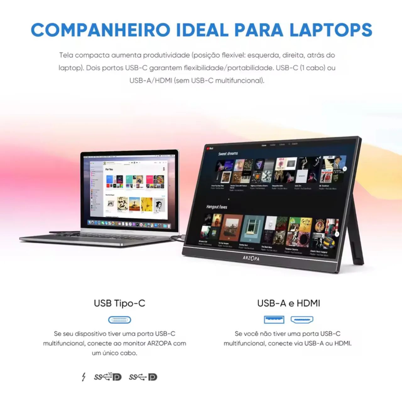 Monitor Portátil Arzopa 15.6 A1. @importech_084 - Foto 4