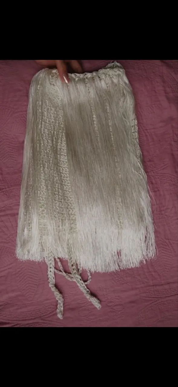 Vestido de franja feito de  crochê  - Foto 3