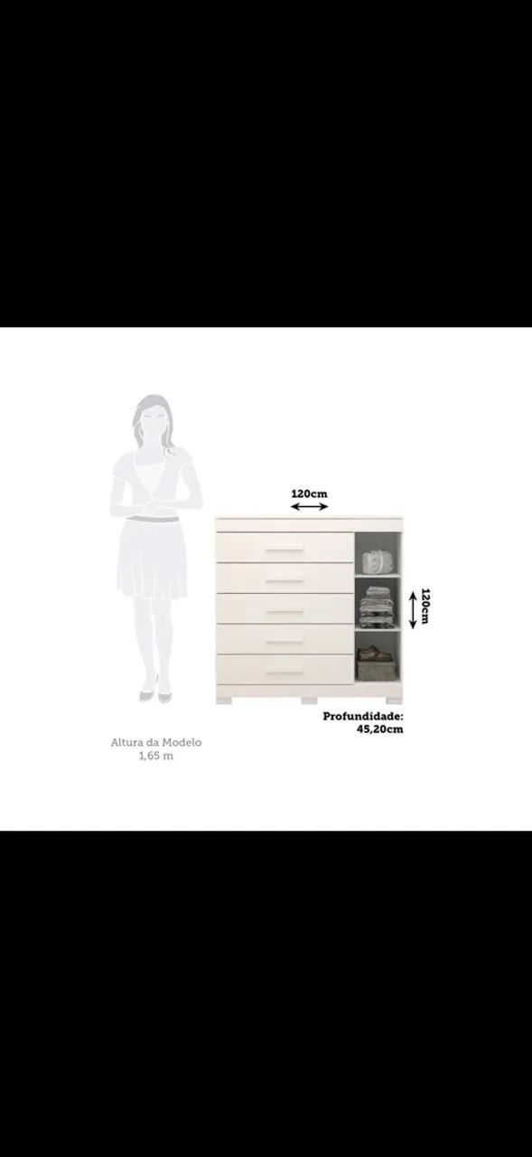 Cômoda 1 porta e 5 gavetas  - Foto 4
