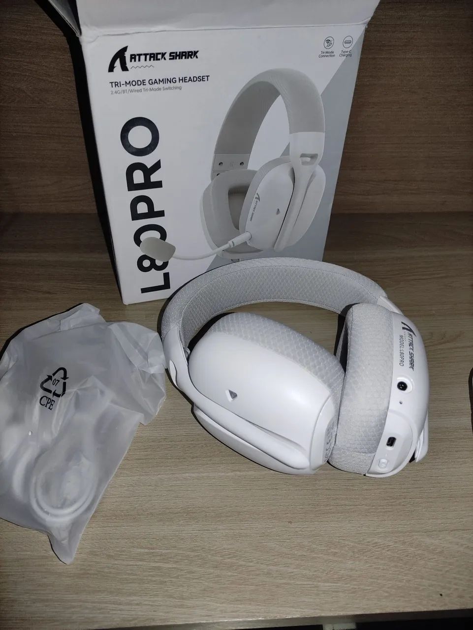 Attack Shark l80 pro, headset sem fio  - Foto 2