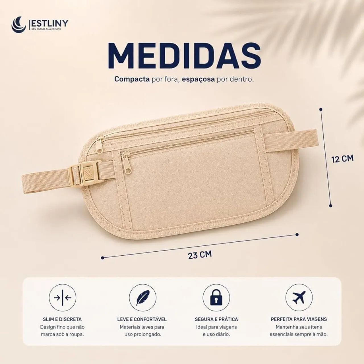 Doleira pochete prática para viagem e dia a dia - Foto 5