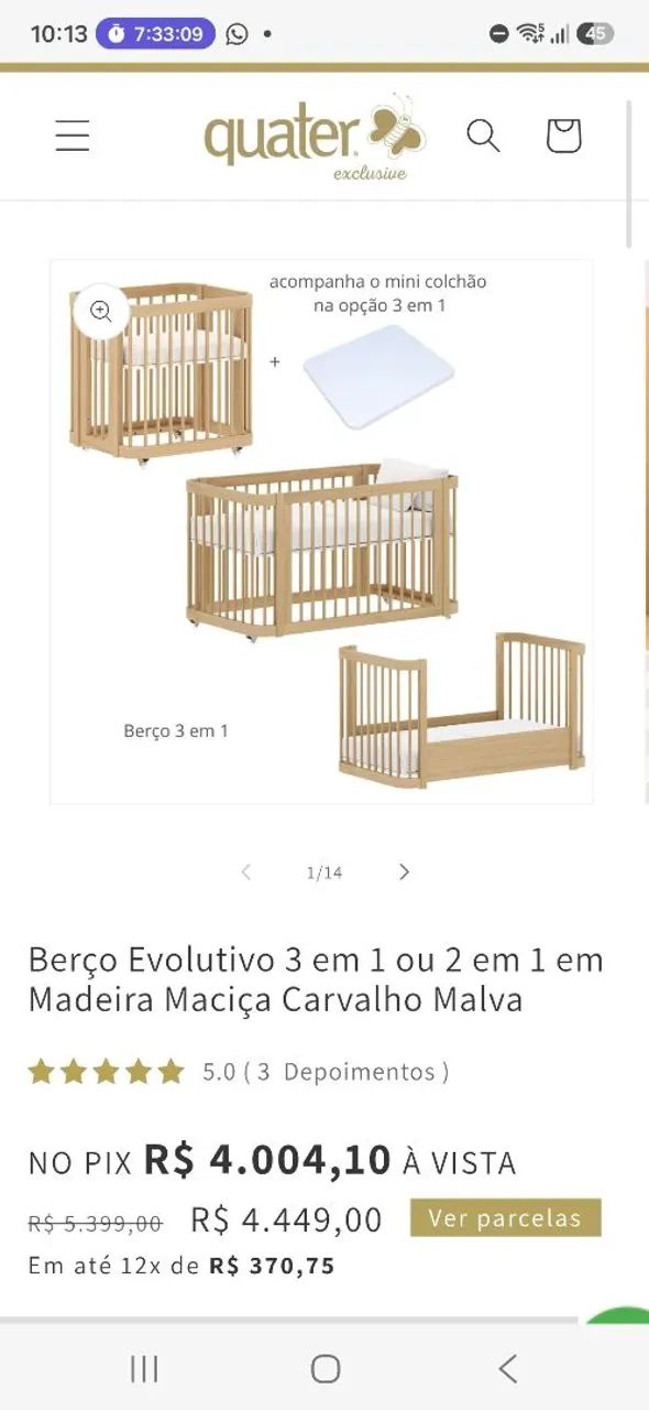 Berço evolutivo Quater  - Foto 2