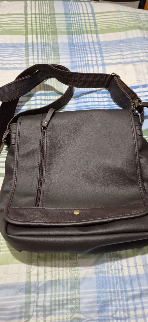 Bolsa de couro masculina  - Foto 4