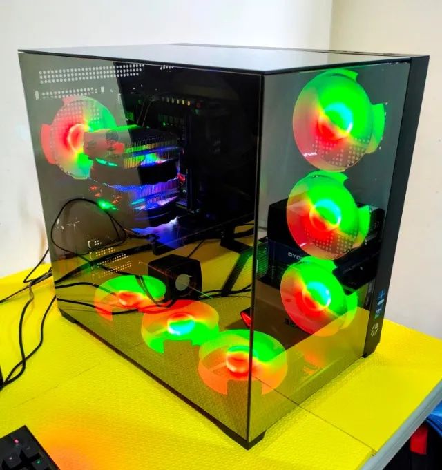 PC Gamer Xeon Placa Vídeo RTX 4060 16gb Ram Ddr4 Ssd 512gb Hd 1Tb Tela 24 180Hz  - Foto 4