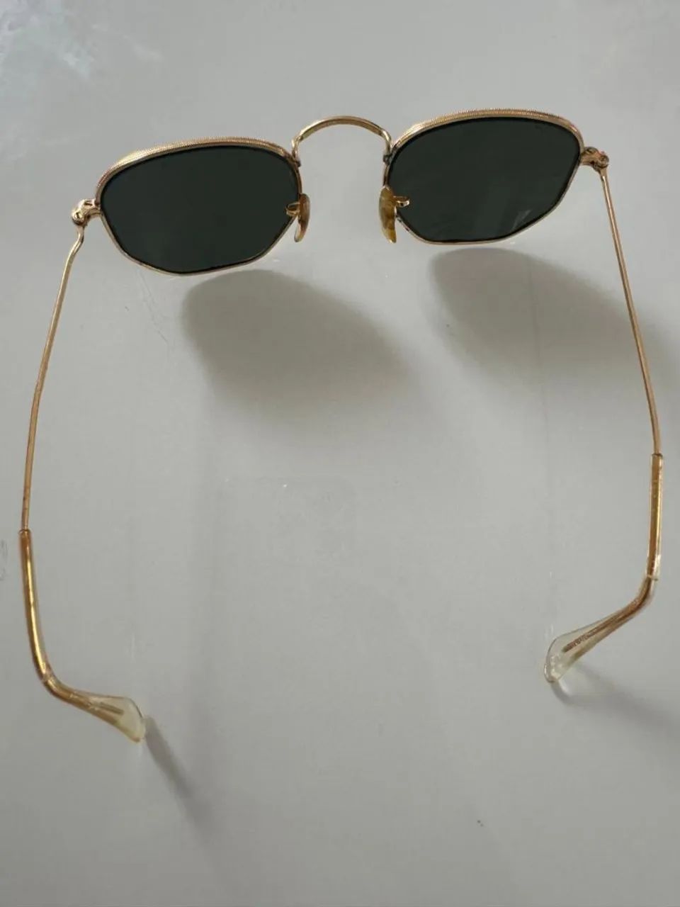 希少 極美品 80s B&L RAY-BAN USA AUSTIN MAX Ray-Ban Ari Bio-Based L (56 - 16) com Lentes Cinza e Armação Prata