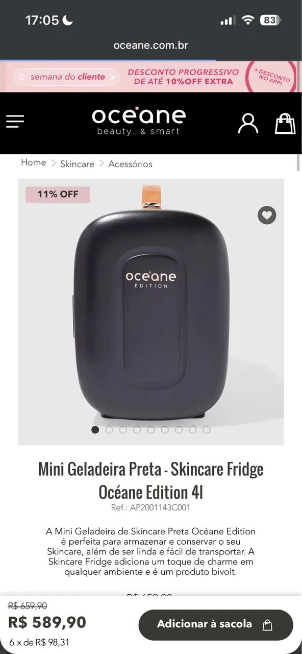 Mini geladeira 