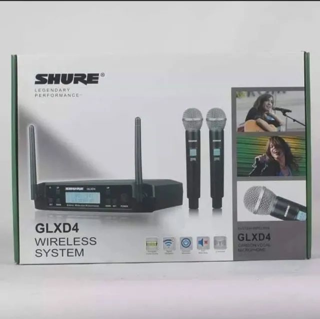 Microfone DUPLU sem fio SHURE glx4 58A Beta NOVO  - Foto 2