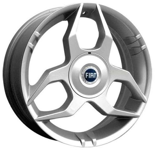 Jogo de Rodas aro 17 4 Furos Modelo VLK-050 Marca Vollk Acabamento Prata
