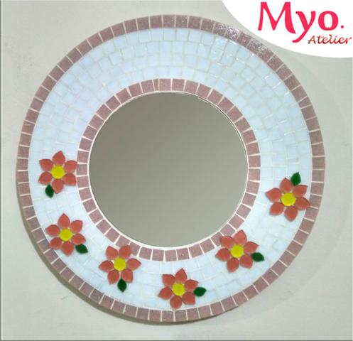 Moldura espelho Mosaico flores - Foto 5