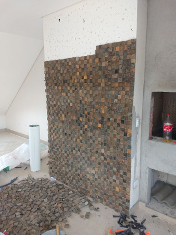 Trabalho com porcelanato pedras em geral