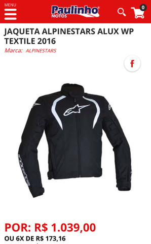 jaqueta alpinestar alux wp