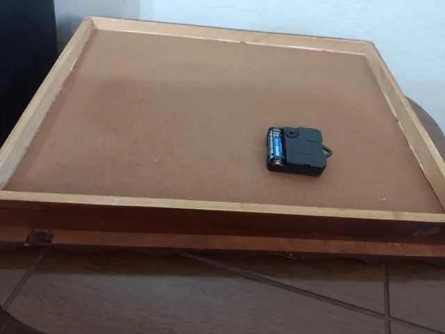 antigo relógio de parede - moldura de madeira - Foto 6