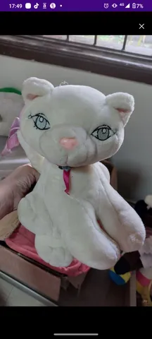 Locação de Kit Personagens Gata Marie Para Festa Infantil Pelúcia Decoração