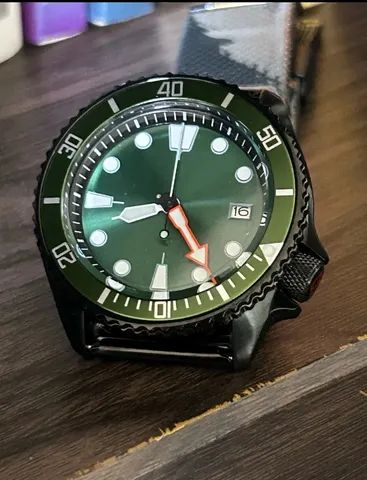 Relógio Automático Parnsrpe Verde Máquina Seiko Nh35a