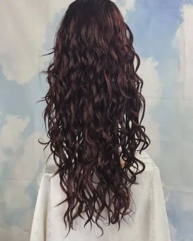 Peruca Lace Front Endless Collection Americana Chocolate Marsala  - Foto 3