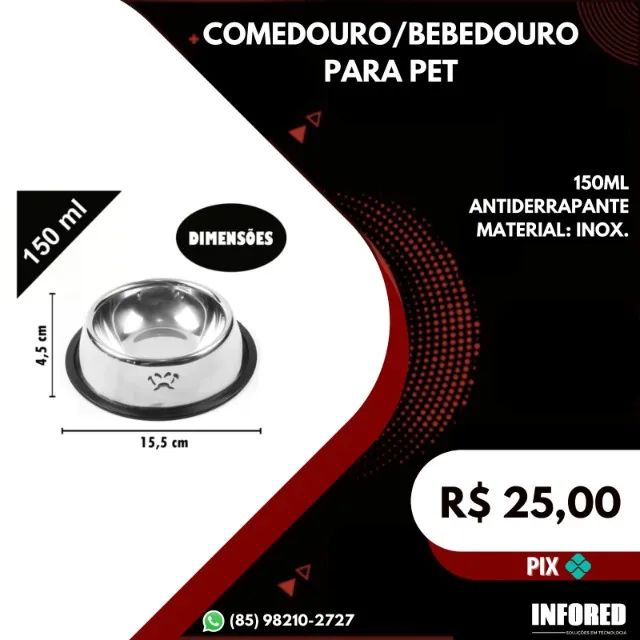 Comedouro/bebedouro para pet