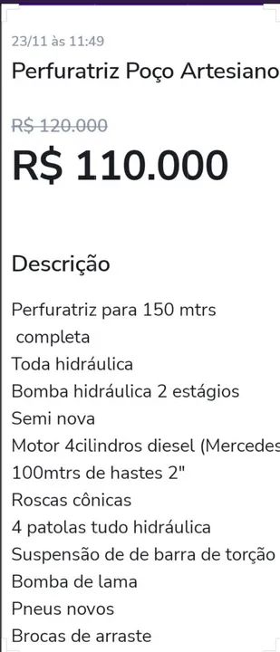 Máquina Perfuratriz Poços Artesianos  - Foto 6