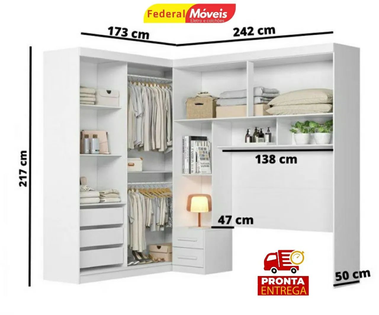Guarda Roupa Modulado Novo Fazemos Entrega  - Foto 2