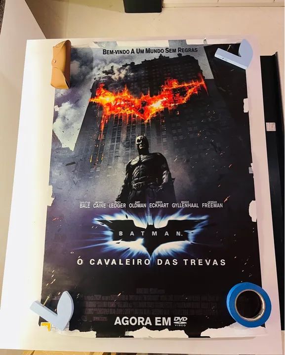 Pôster original de locadora O Cavaleiro das Trevas (Coringa e Batman) - Foto 3