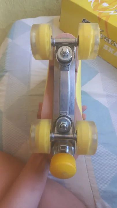 Patins shira txt  Skates Amarelo. - Foto 2
